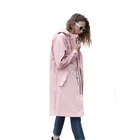 Women PU raincoats man rainwear jacket waterproof long fashion tour riany days clothing