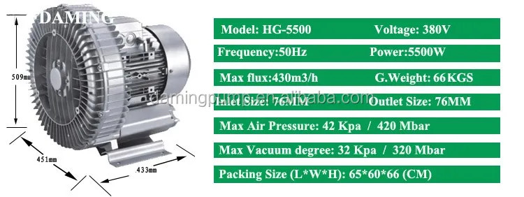 Ring Blower, DAMING, HG-5500 - detail 4