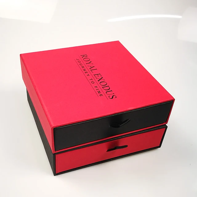 delicate cherry paper gift box packaging with ribbon