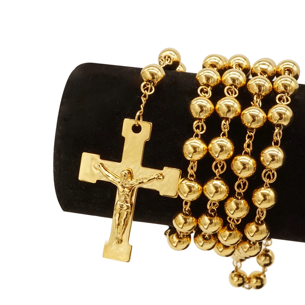 Beiyan jewelry high quality cross pendant beads gold plated stainless steel rosary necklace, Gold,silver,gold & silver
Beiyan jewelry high quality cross pendant beads gold plated stainless steel rosary necklace, Gold,silver,gold & silver