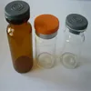 clear amber glass vial bottle/flip tear off seal cap/butyl rubber stoppers