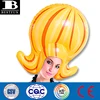 funny inflatable wig giant plastic inflatable wig hat folding inflatable beehive wig party toys