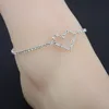 Sexy Beach Anklet All Crystal Heart Anklet For Women Wedding Jewelry