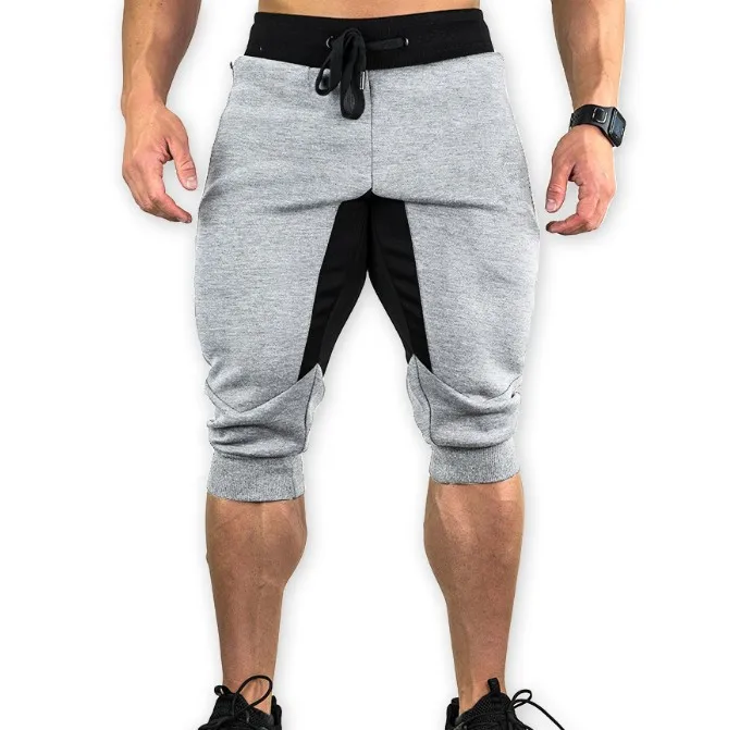 Grey jogger sporting thin workout elastic waistband cotton compression sweat long shorts mens, Dark red, grey, black, navy and custom
Grey jogger sporting thin workout elastic waistband cotton compression sweat long shorts mens, Dark red, grey, black, navy and custom
