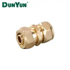 Professional Brass 16mm Ferrule Type Double Ferrule Compression Fittings Tubing Connectors for PEX-AL-PEX Pipes