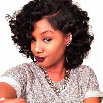 8a Brazilian Virgin Hair Oprah Curl Fumi Hair Short Bob Human Hair