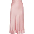 Casual summer womans silk satin halter skirt
