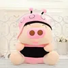 plush laughing lovely top selling pig wearing funny bee cloth stuffed animal