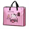 Hello kitty Non Woven Fabric Zipper top Blanket Bag for Home textile Packaging