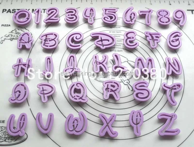 Fondant Cake Decoration Tools Font Alphabet Cutter number Letters cutter set.jpg