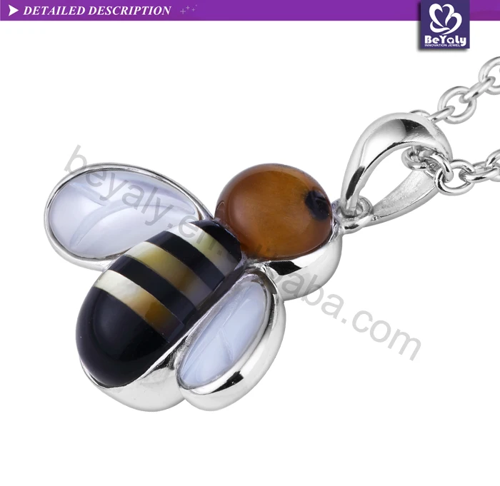 New year bee silver personalized custom pendants