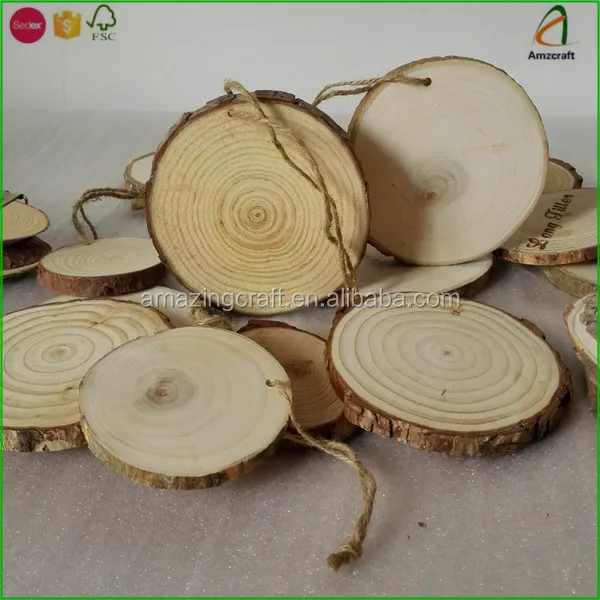 wholesale wood tree log disc wood slices branch button coaster