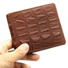 wholesale top quality luxury crocodile alligator genuine leather men wallet cow skin man short wallet