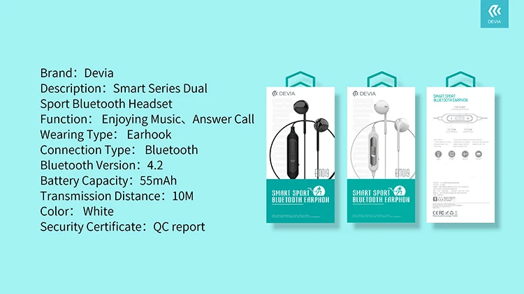 Devia Smart dual headphone sport earphone - ANKUX.COM