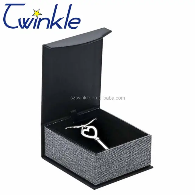 close small paper jewellry necklace gift box jewelry packaging