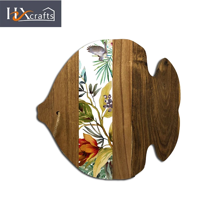 Custom animal shaped organic wood cutting board