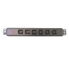 19" 6 outlets locked C13 rack mount PDU power bar