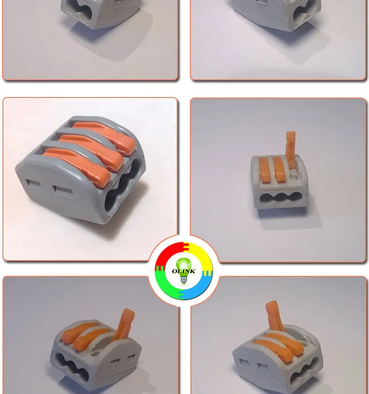 wire connector,electric wire connector,quick wire connector,Junction Box connector,Building wire connector,222-412,222-413,222-415,wago 222.