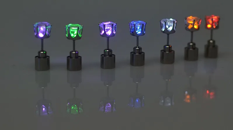 blinking led earrings