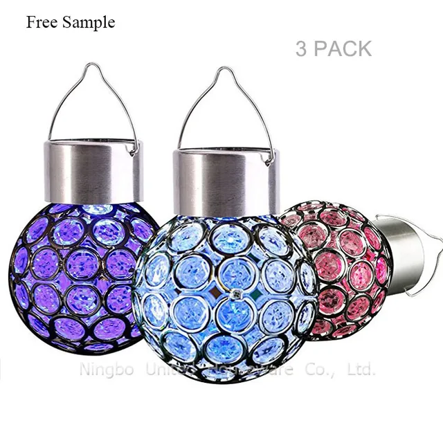 outdoor garden sparkling led crystal ball decorative solar