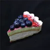 Party Decoration Realistic Food Toy Plastic Fake Blueberry Cake Model