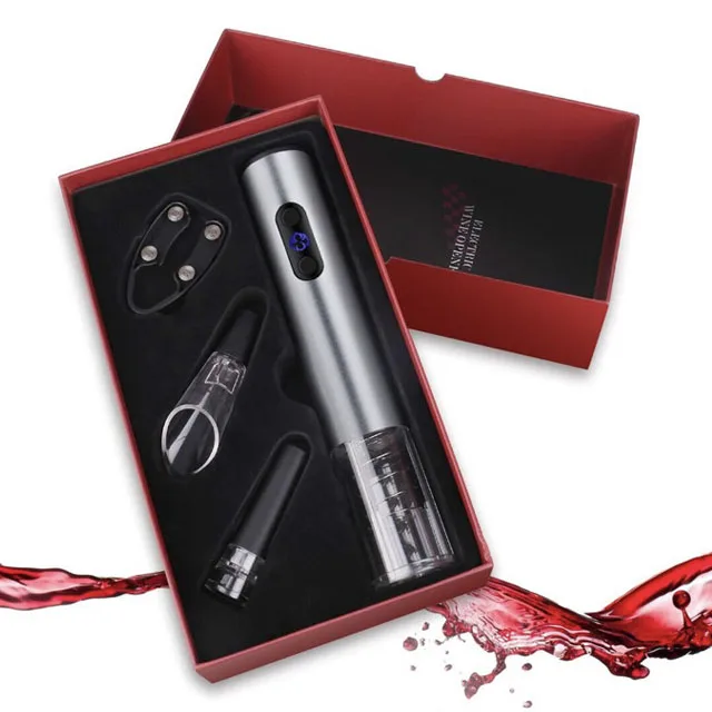 Sunway wine accessories promotion gifts unique electronic gadgets electric wine opener set wholesale, Red/silver/blue/oem
Sunway wine accessories promotion gifts unique electronic gadgets electric wine opener set wholesale, Red/silver/blue/oem