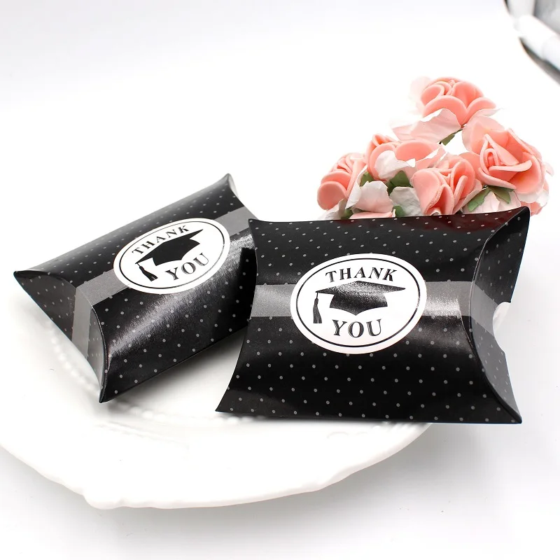 Black Creative Graduation Cap Candy Box Promotion Ceremony Party Decoration Supplies Packing Gift Boxes Birthday Party Baptism