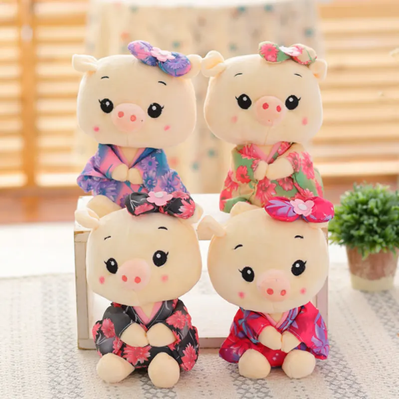 

20cm Wholesale Sitting Pig Plush Toys Pig cloth Doll Animals Stuffed plush Children Doll Kids doll Wedding Gift