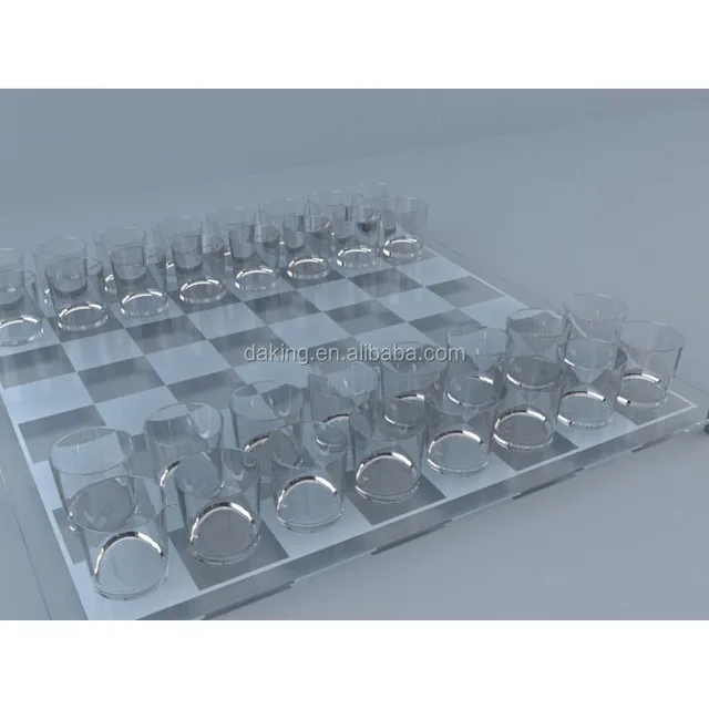 personalized chess set game shot glasses gift with color box