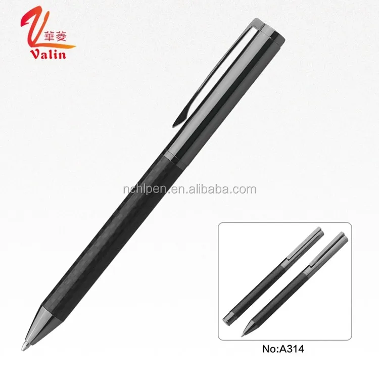 slim carbon fiber pen gift set high quality business pen with