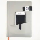 hardcover daily planner printing custom design pu leather notebook with linen calendar