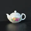 165ml bone china kettle colored rose kungfu teapot