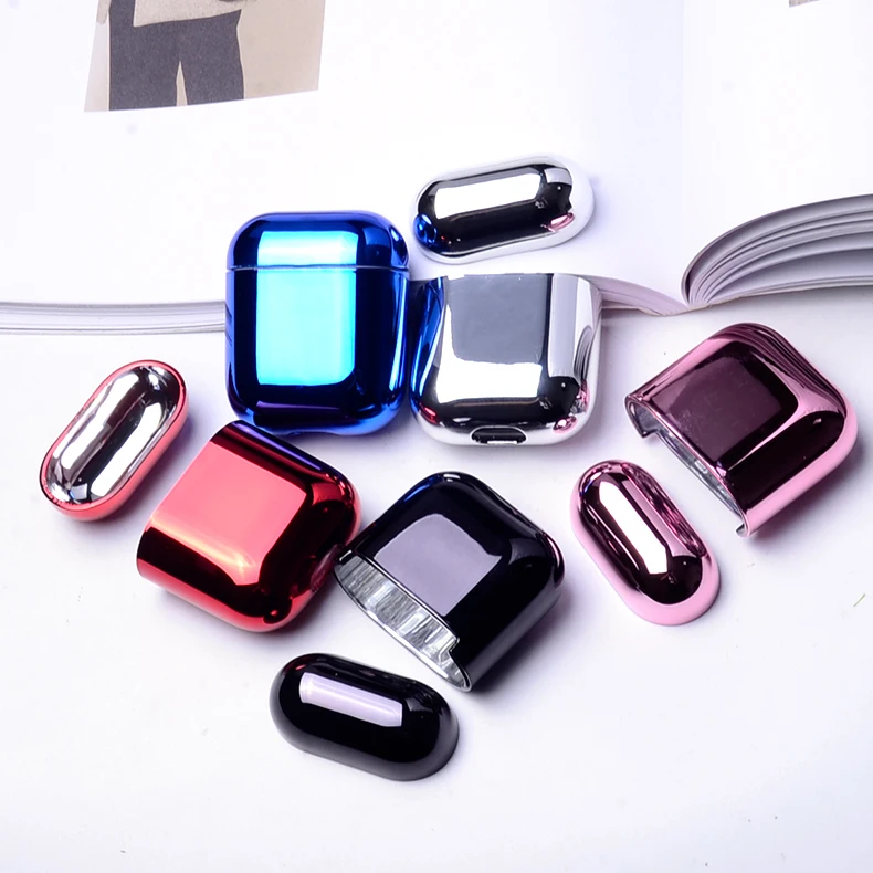 

Wholesale fashion plating PC plating earphone case for apple airpods case, case for air pod skin, 5 colors