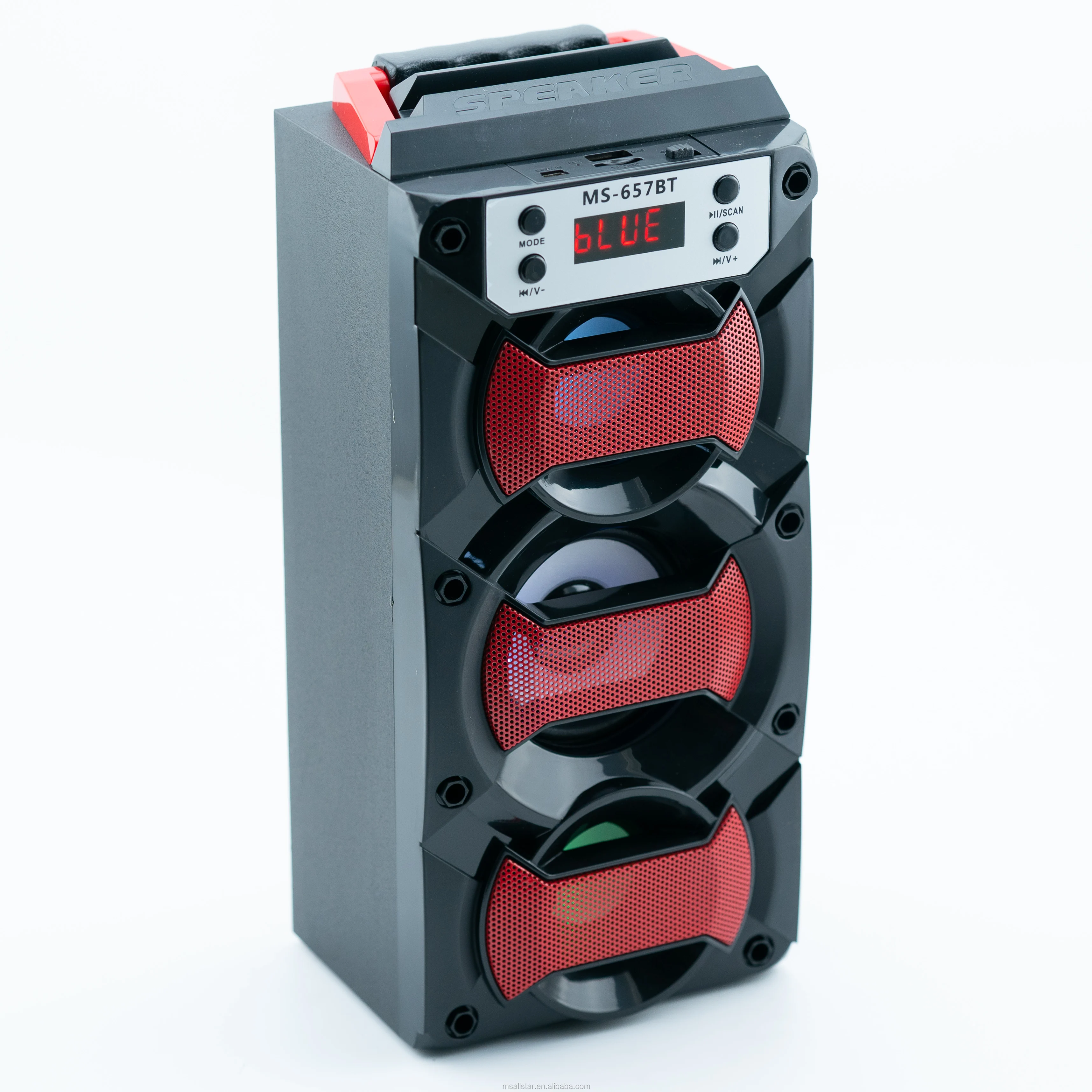 

The Original MS Speaker dj music subwoofer full range multimedia bt bluetooth speakers, Black blue red