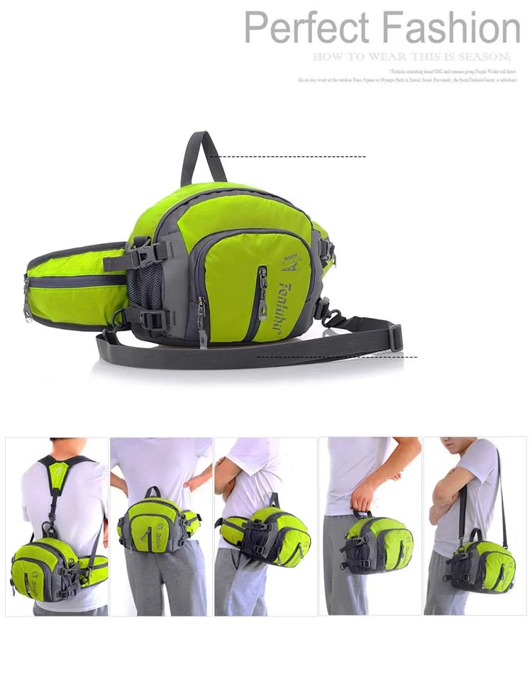 Outdoor waist bag travel pockets multi-function large capacity mountaineering bags backpack men women oblique waterproof camping hiking bag