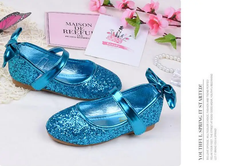 Girls Sequins leather sandals-22