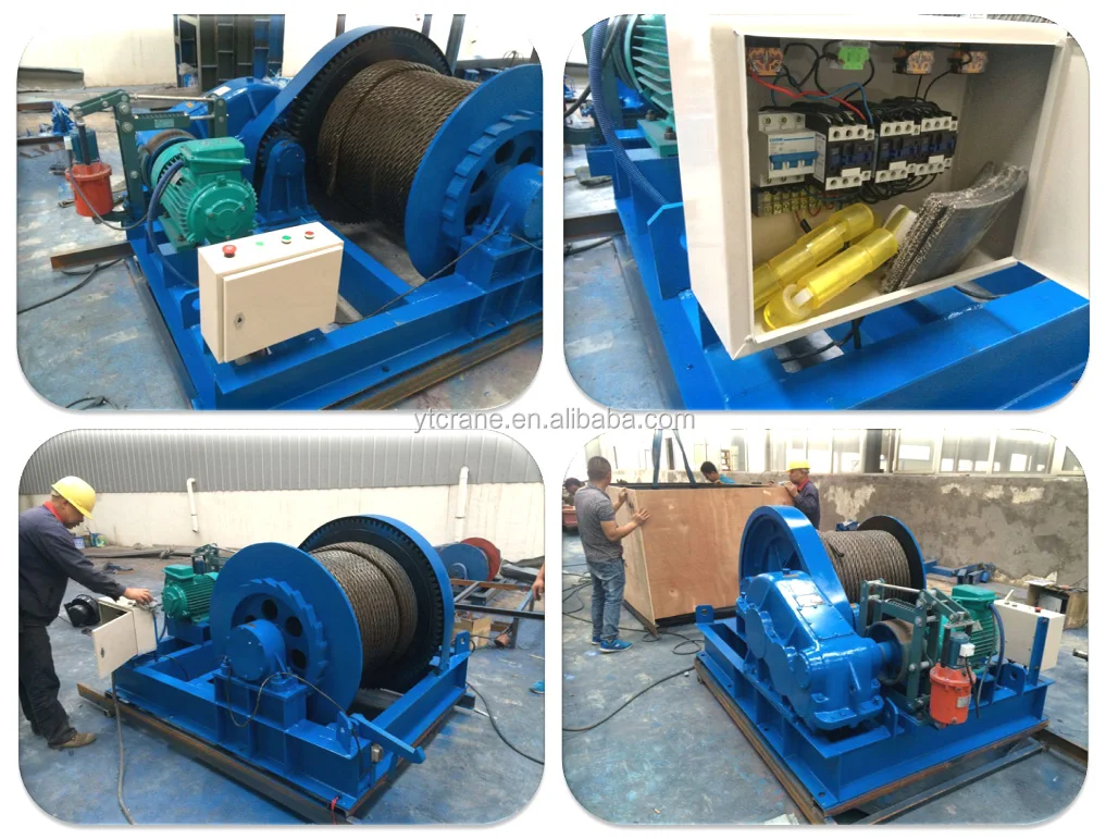 220v 3 tons high speed light duty ac electric winch for installation