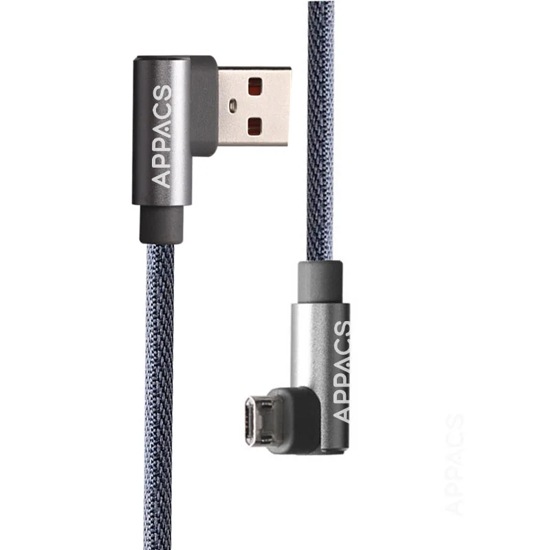 

Newest Model Right Angle Reversible USB Cable Double Sided Micro USB Cable 3m 10ft type c usb cable, Black, gray (can be customized)