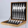 Chinese manufacturer Amerian Popular 304 Stainless steel Cake Server 24 pieces easy settings flatware sets silver