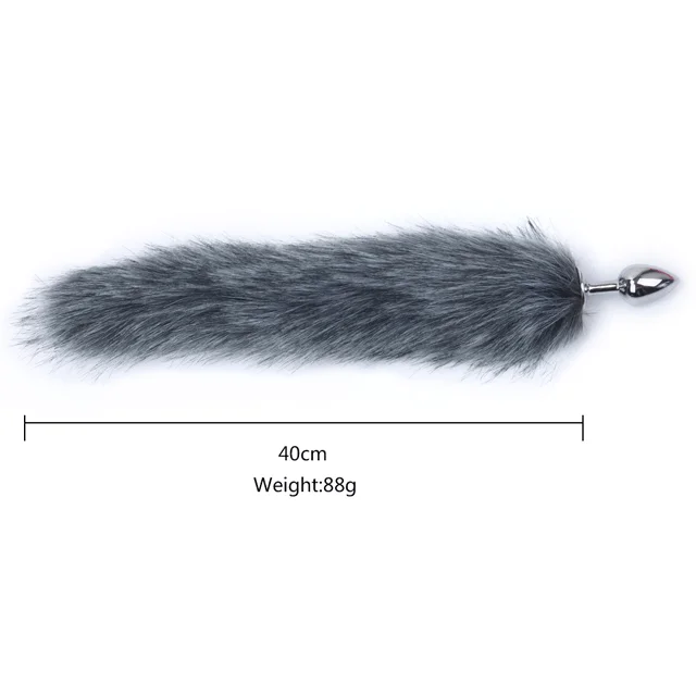 Fake Fur Fox Tail Anal Plug Metal Butt Plug Fun Sex Games and Toys for Women Juguetes Sexuales