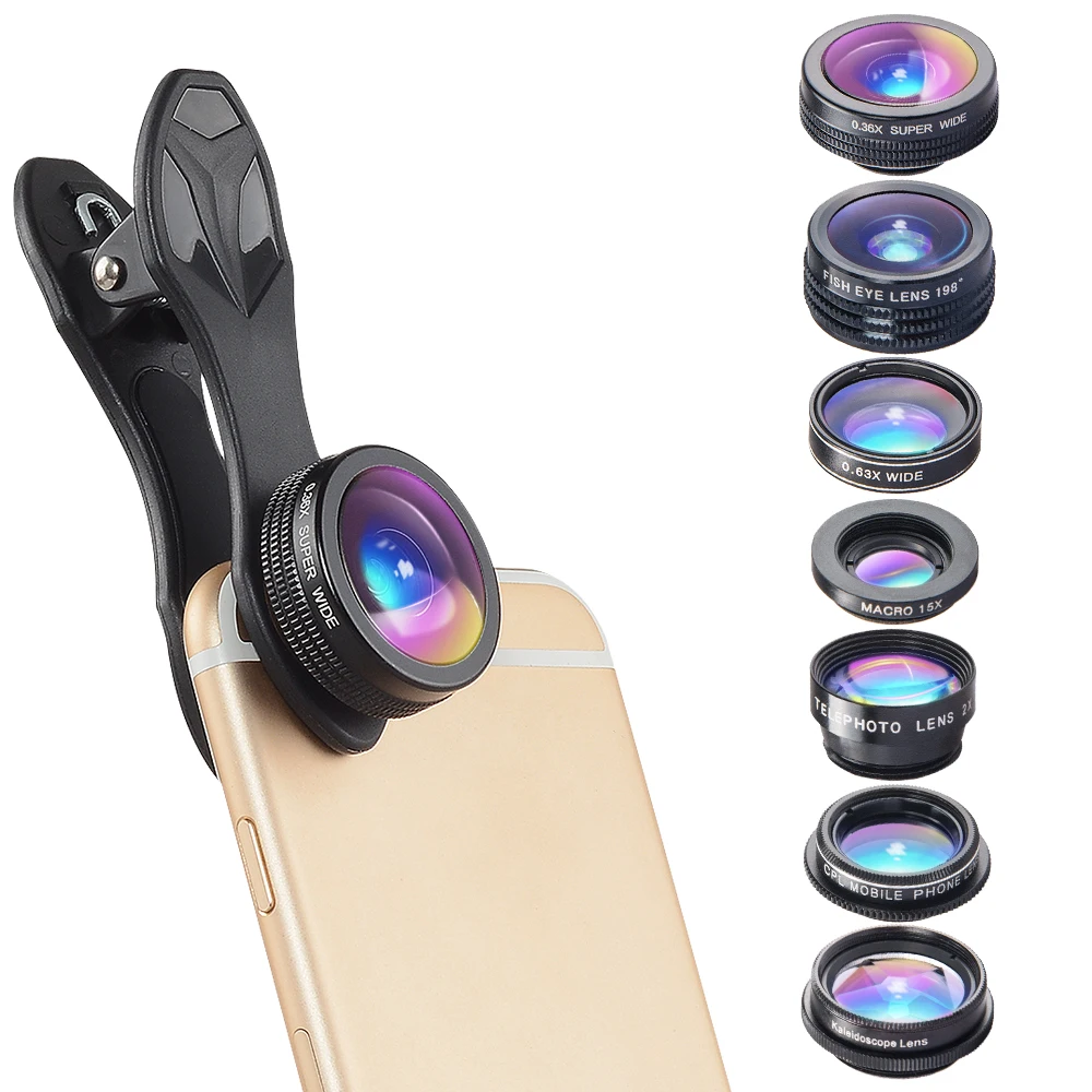 Apexel hottest camera lens for mobile phone wholesale free shipping HD clip-on 7in1 camera cover lens kit
Apexel hottest camera lens for mobile phone wholesale free shipping HD clip-on 7in1 camera cover lens kit