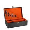 High Quality Customized Luxury PU Leather Wine Carry Gift Box For Two Bottles Wine Tool Set