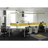 Morden 120 degree office workstation white office desk 3 seater person desk office computer table