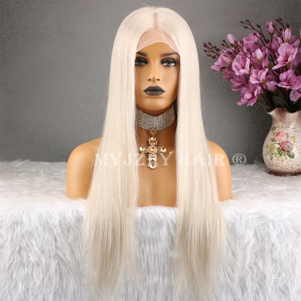 Longest Permanent Platinum Blonde Color Long Soft Straight Middle Part 100% European Human Hair Virgin Full Lace Wigs For Sale
Longest Permanent Platinum Blonde Color Long Soft Straight Middle Part 100% European Human Hair Virgin Full Lace Wigs For Sale