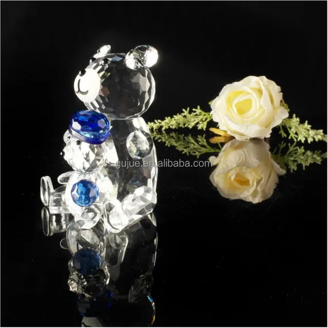 wholesale crystal baby favors cute bear wedding souvenirs