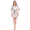 2018 New Satin Bridal Party Robes Women's Sexy Sleeping Dressing Gown Short Sleeve Smooth Bath