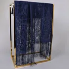 new style lady fashion beautiful lace scarf summer use thin arab Muslim hijab 0619010