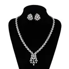 Luxurious Fashion CZ Evening Wedding Dress accessories Bridal jewelry Sets