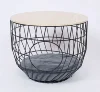 Multifunction wire coffee table pet application small pet cage cat cage metal based cat wired basket table