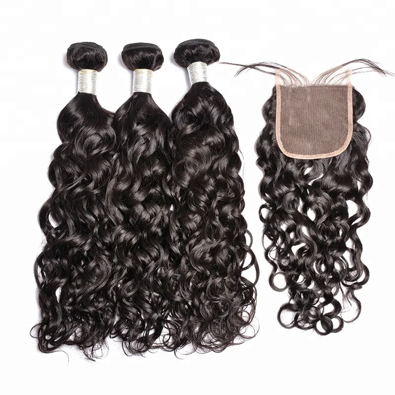 Wholesale 10a Grade Water Wave Cuticle Aligned Virgin Hair Brazilian Three Bundles And Closure
Wholesale 10a Grade Water Wave Cuticle Aligned Virgin Hair Brazilian Three Bundles And Closure